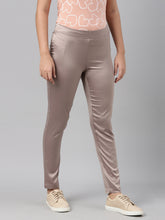 Load image into Gallery viewer, Go Colors Copper Polyester Shiny Pants
