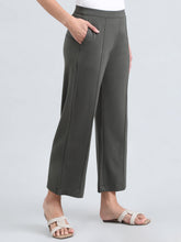 Load image into Gallery viewer, Go Colors Olive Green Roma Ponte Wide Pants

