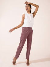 Load image into Gallery viewer, Go Colors Medium Violet Woven Cotton Stretch Chino Pants
