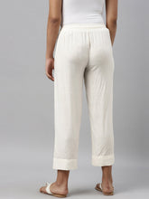 Load image into Gallery viewer, Go Colors Cream Silk Pants
