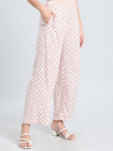Load image into Gallery viewer, Go Colors White Woven Viscose Printed Palazzo
