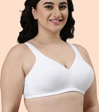 Load image into Gallery viewer, Enamor Plush Comfort, Side Support and Lift Women's Everyday Full Support Plunge Bra - All Day Comfort, Non-Padded, Wirefree, High-Coverage - F024
