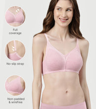 Load image into Gallery viewer, Enamor Innovations Fabcool Full Support Everyday Full Figure Bra - Jiggle Control and Antimicrobial, Non-Padded, Wirefree, Full Coverage Women's Bra - AB75 (Available in  Plus Sizes) (Orchid Melange) (Orchid Melange)
