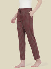 Load image into Gallery viewer, Go Colors Brown Cotton Knit Printed Lounge Pants
