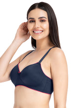 Load image into Gallery viewer, Amante Casual Chic Solid Padded Non-Wired T-Shirt Bra - Midnight-Red Obsession 10901
