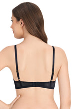 Load image into Gallery viewer, Amante Bonded Luxury Padded Wired Lace Bra - Black-Hazelnut 11801
