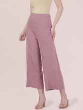 Load image into Gallery viewer, Go Colors Light Wine Viscose Knit Palazzo
