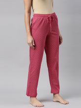 Load image into Gallery viewer, Go Colors Red Cotton Knit Printed Lounge Pants
