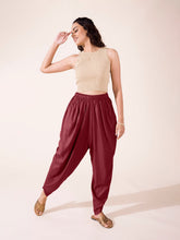 Load image into Gallery viewer, Go Colors Violet Woven Viscose Harem Dhoti Pant

