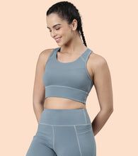 Load image into Gallery viewer, Enamor Basic Workout Sports Bra | Medium Impact Dry Fit Longline Bra For Women | A202
