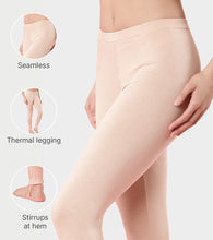 Load image into Gallery viewer, Enamor TH06 Women's Thermal Leggings with Soft Heat Generating Fabric, No Roll-Up with Stirrups at Bottom Hem, Engineered with HeatSkins™ Warm Technology.  (Pale Skin)
