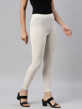 Load image into Gallery viewer, Go Colors Grey Mist Cotton Stretch Ankle Length Leggings
