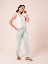 Load image into Gallery viewer, Go Colors Ecru Cotton Stretch Dhoti Pant
