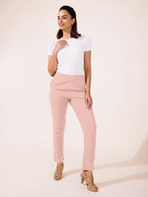 Load image into Gallery viewer, Go Colors Dusty Pink Linen Pencil Pant
