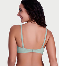 Load image into Gallery viewer, Enamor Ultra Smooth T-Shirt Bra - Padded, Non-Wired, Full Coverage - A127 (Jet Black/Jade Green)-Pack of 2

