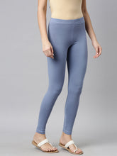 Load image into Gallery viewer, Go Colors Light Jean Cotton Stretch Ankle Length Leggings
