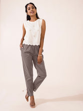 Load image into Gallery viewer, Go Colors Ebony Grey Cotton Cambric Cotton Pants
