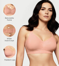 Load image into Gallery viewer, Enamor Innovations Bamboo Bliss, Everyday, Full Support, Women's T-Shirt Bra - Super Soft, Naturally Absorbent &amp; Antimicrobial, Padded, Wirefree, High Coverage- A077 (Honey Beige)
