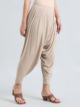 Load image into Gallery viewer, Go Colors Dark Beige Viscose Stretch Patiala
