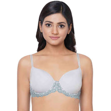 Load image into Gallery viewer, Wacoal Embrace Lace Contour Padded Wired 3/4th Cup Everyday Wear Medium coverage T-Shirt Bra - Light Blue 853191

