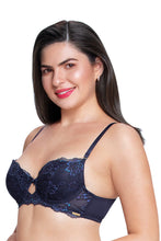 Load image into Gallery viewer, Amante Twilight Dream Padded wired Lace Bra - Evening Blue 88301
