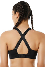 Load image into Gallery viewer, Amante Energize High Impact Round Neck Sports Bra - Jet Black 98801
