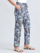 Load image into Gallery viewer, Go Colors Blue Cotton Knit Printed Lounge Pants
