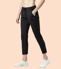 Load image into Gallery viewer, Enamor Athleisure Womens E068-Dry Fit Antimicrobial Mid Rise Smart Active Travel Pants
