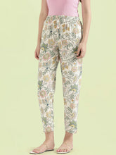 Load image into Gallery viewer, Go Colors White Woven Viscose Printed Lounge Pants
