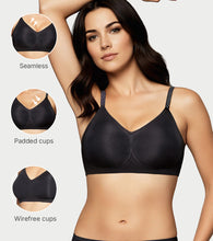 Load image into Gallery viewer, Enamor Invisi Bonded Fixed Cup Shimmer Dot T-Shirt Bra, Padded, Wire Free, Seam Free Fit - IO12 (Slay Black)
