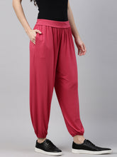 Load image into Gallery viewer, Go Colors Fuchsia Viscose Stretch Harems
