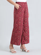 Load image into Gallery viewer, Go Colors Dark Pink Woven Viscose Printed Palazzo
