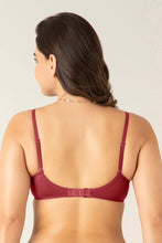 Load image into Gallery viewer, Amante Satin Edge Padded Wired  Bra - Red Dahlia 10115
