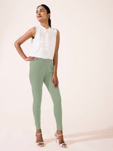 Load image into Gallery viewer, Go Colors Dusty Green Roma Ponte Pants
