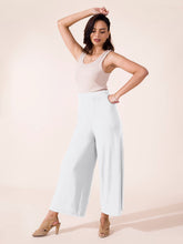 Load image into Gallery viewer, Go Colors White Viscose Knit Palazzo
