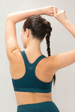 Load image into Gallery viewer, Amante Energize Medium Impact Round Neck Sports Bra - Squigly Line Print 98701
