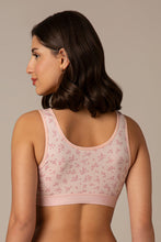 Load image into Gallery viewer, Amante Easy Slip-On Non-Padded Non-Wired Cotton Bra - Pink Floral Print

