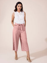 Load image into Gallery viewer, Go Colors Dusty Pink Linen Blend Culottes

