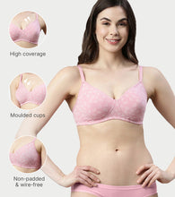 Load image into Gallery viewer, Enamor Innovations Fabcool Encircled  Side Support Shaper, Non Padded, Wirefree, High Coverage, Women's Cotton Everyday Bra  - A042 (Available in Plus Sizes) (Ginkoscattered Print)
