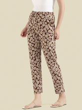 Load image into Gallery viewer, Go Colors Brown Cotton Knit Printed Lounge Pants
