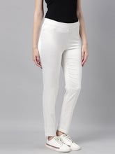 Load image into Gallery viewer, Go Colors White Polyester Shiny Pants

