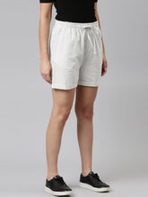 Load image into Gallery viewer, Go Colors White Stripes Linen Shorts
