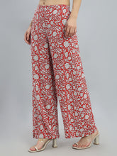 Load image into Gallery viewer, Go Colors Red Woven Viscose Printed Palazzo

