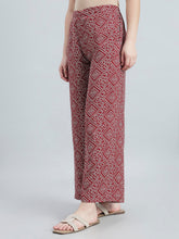 Load image into Gallery viewer, Go Colors Red Woven Viscose Printed Palazzo
