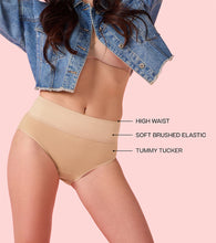 Load image into Gallery viewer, Enamor CW01 Cotton Classic, All Day Comfort, High Waist Brief - Breathable, Antimicrobial with Stain Release, Outer Brushed Wide Elastic, Full Coverage -  Pack of 1 (Skin)
