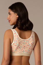 Load image into Gallery viewer, Amante Easy Slip-On Non-Padded Non-Wired Cotton Bra - Daisy Print
