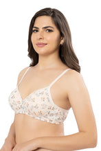 Load image into Gallery viewer, Amante Cotton Casuals Padded Non-Wired Printed T-Shirt Bra - Cotton Bloom Print 10202
