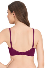 Load image into Gallery viewer, Amante Satin Edge Padded Non-wired T-shirt Bra - Plum Caspia 10116
