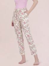 Load image into Gallery viewer, Go Colors White Woven Viscose Printed Lounge Pants
