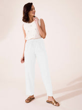 Load image into Gallery viewer, Go Colors White Woven Viscose Casual Pants
